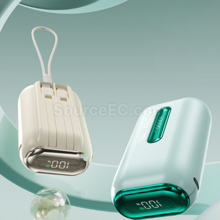 禮品訂造3c認證自帶線快充行動電源紀念品