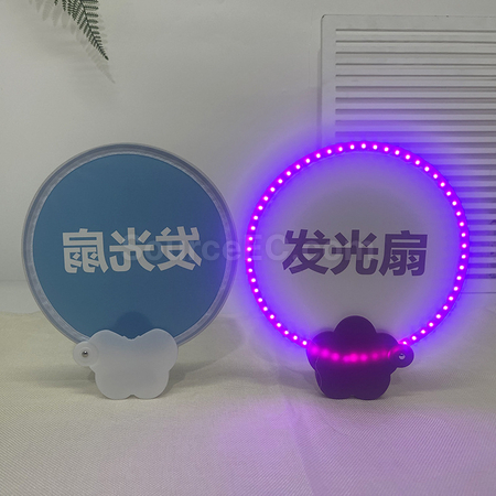 禮品訂造發光折疊廣告扇子紀念品