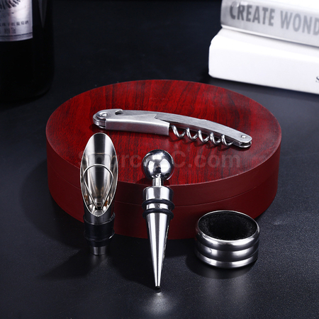 禮品訂造紅酒開瓶器四件套紀念品
