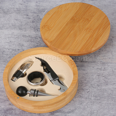 禮品訂造紅酒開瓶器四件套紀念品