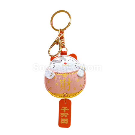 禮品訂造招財貓鑰匙扣紀念品