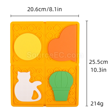 禮品訂造可拆卸拼圖矽膠餐墊紀念品