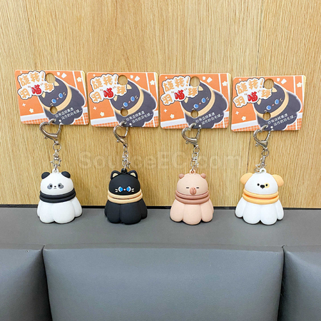 禮品訂造可旋轉羽毛球減壓鑰匙扣紀念品