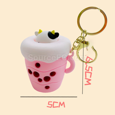 禮品訂造奶茶捏捏樂減壓玩具鑰匙扣紀念品