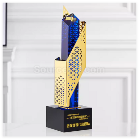 禮品訂造鏤空不規則金屬獎杯紀念品
