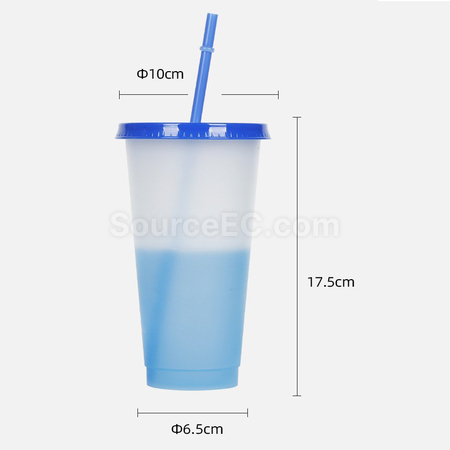 禮品訂造感溫變色吸管杯紀念品