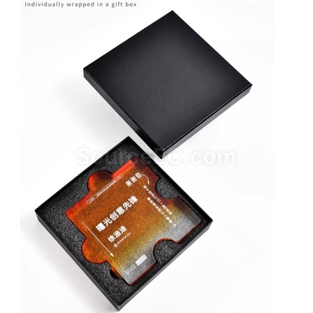 禮品訂造高階漸層創意拼圖水晶獎座紀念品