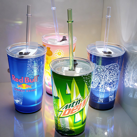 禮品訂造發光吸管杯紀念品