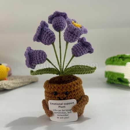 禮品訂造針織花朵植物盆栽紀念品