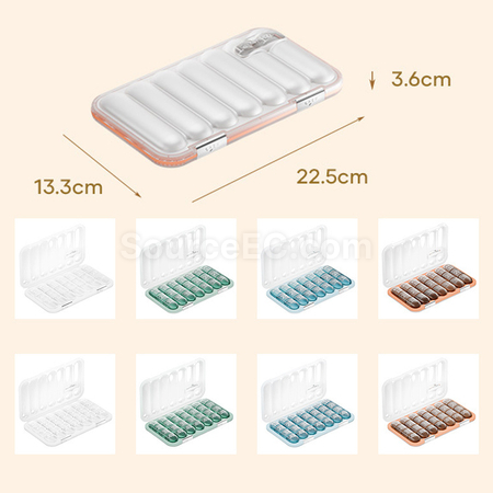 禮品訂造21/28格分隔藥盒紀念品