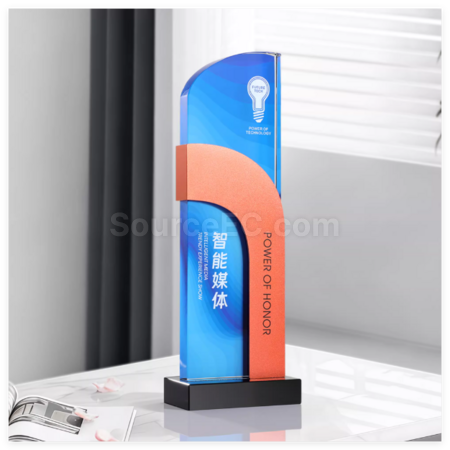 禮品訂造創意金屬水晶獎座紀念品