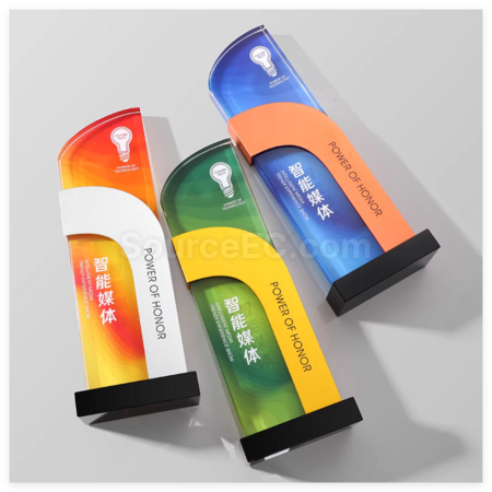 禮品訂造創意金屬水晶獎座紀念品