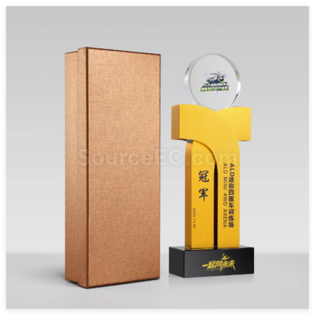 禮品訂造金屬水晶獎座紀念品