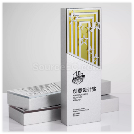 禮品訂造創意鏡面水晶獎杯紀念品