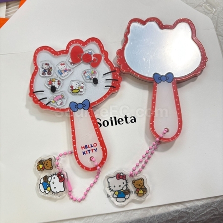 禮品訂造搖搖樂手持鏡子DIY紀念品