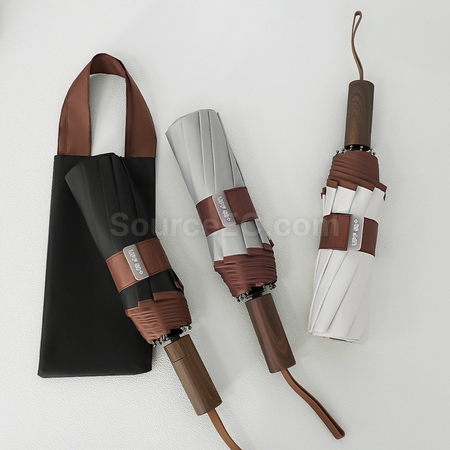 禮品訂造手提式撞色彩膠自動傘紀念品