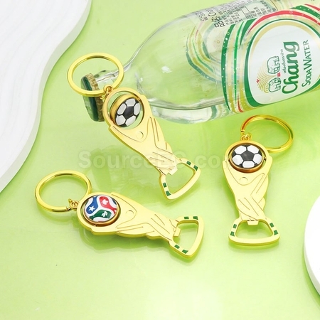 禮品訂造美加墨世界盃足球開瓶器鑰匙扣掛件紀念品