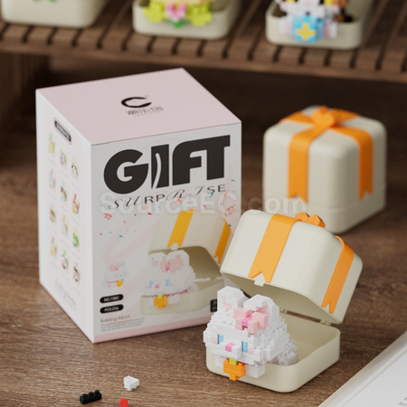 禮品訂造熊猫小狗動物積木玩具禮盒紀念品