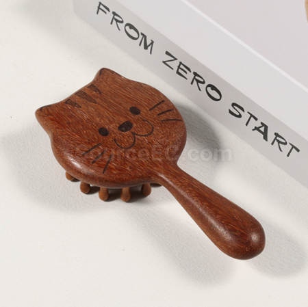 禮品訂造檀木按摩梳紀念品