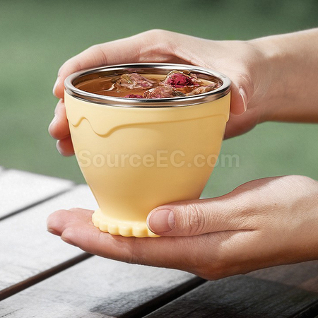 禮品訂造便攜矽膠折疊杯紀念品