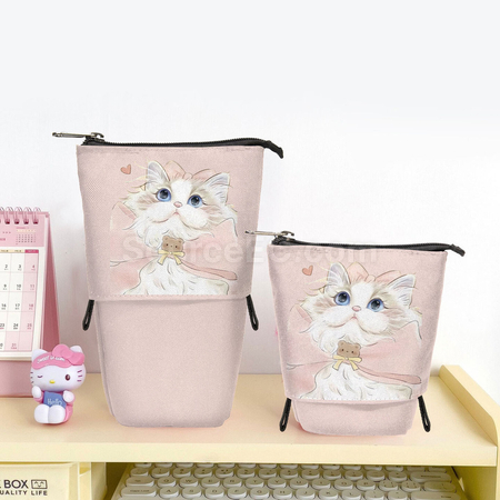 禮品訂造奶茶伸縮筆袋紀念品