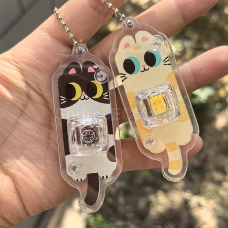 禮品訂造貓咪按鍵解壓玩具鑰匙圈紀念品