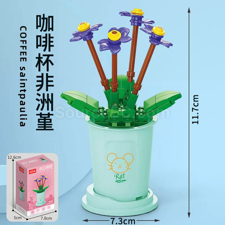 禮品訂造咖啡杯植物系列積木-12星座系列紀念品