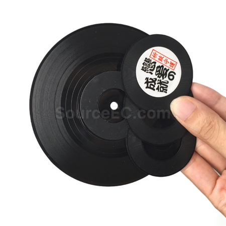 禮品訂造迷你黑膠唱片鑰匙扣可印圖紀念品
