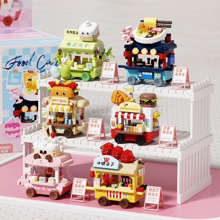 禮品訂造街邊美食小車街景積木紀念品