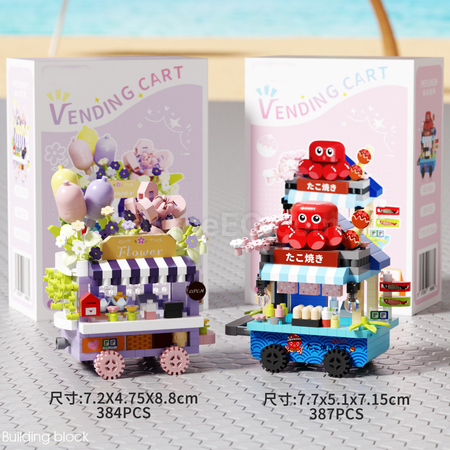 禮品訂造街邊美食小車街景積木紀念品