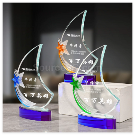 禮品訂造琉璃水晶獎座紀念品