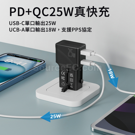 禮品訂造PD25W快充轉換插頭紀念品