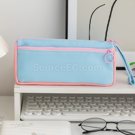 禮品訂造拼色學生文具筆袋紀念品