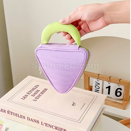 禮品訂造三角形手提化妝包紀念品