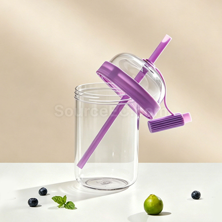 禮品訂造Tritan吸管杯奶茶杯紀念品