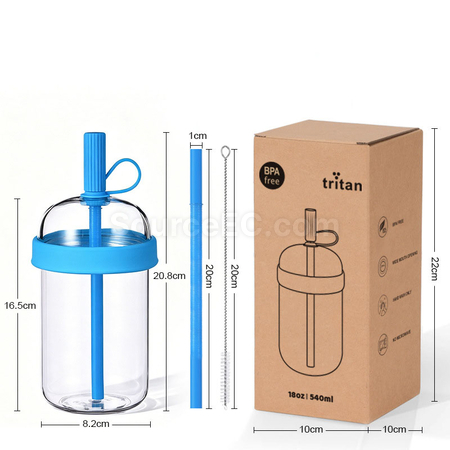 禮品訂造Tritan吸管杯奶茶杯紀念品