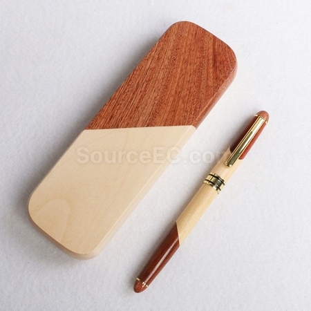 禮品訂造拼木圓珠筆禮盒手工木質簽字筆套裝紀念品