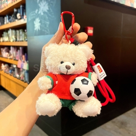 禮品訂造足球小熊掛件鑰匙圈紀念品
