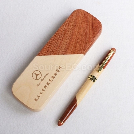 禮品訂造拼木圓珠筆禮盒手工木質簽字筆套裝紀念品