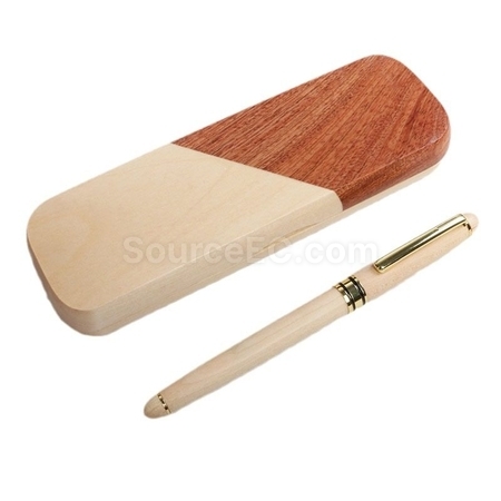 禮品訂造拼木圓珠筆禮盒手工木質簽字筆套裝紀念品