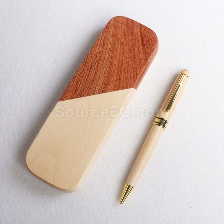 禮品訂造拼木圓珠筆禮盒手工木質簽字筆套裝紀念品