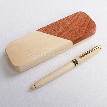 禮品訂造拼木圓珠筆禮盒手工木質簽字筆套裝紀念品
