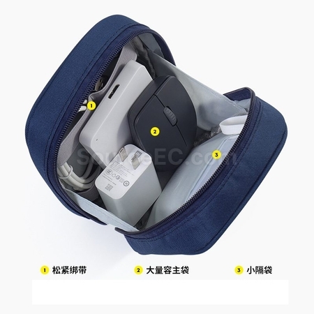 禮品訂造牛津布防水旅行耳機數據線收納袋紀念品