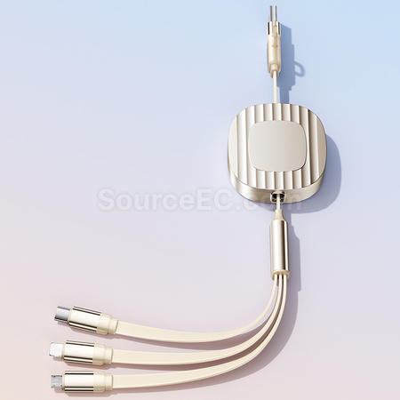 禮品訂造140W二拖三快充伸縮數據線紀念品
