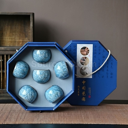 禮品訂造八角盒茶具套裝紀念品