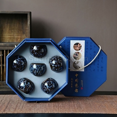 禮品訂造八角盒茶具套裝紀念品