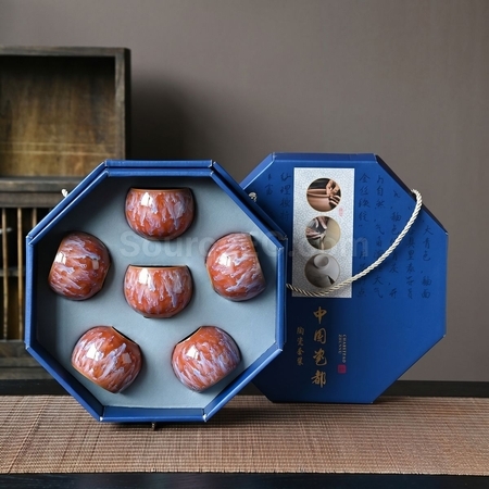 禮品訂造八角盒茶具套裝紀念品