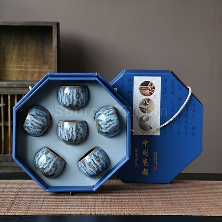 禮品訂造八角盒茶具套裝紀念品