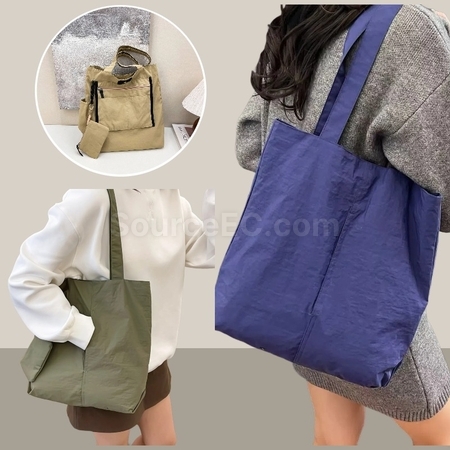 禮品訂造純色日係尼龍斜挎包紀念品