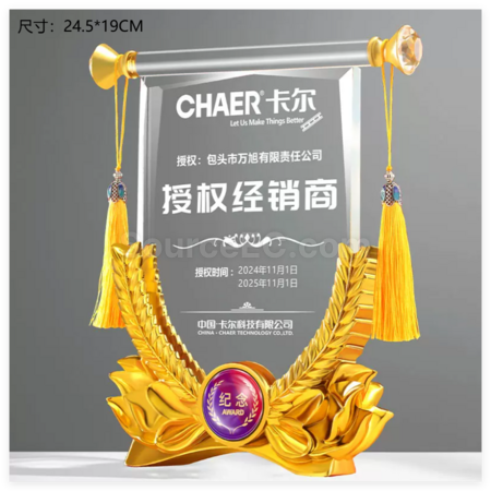 禮品訂造創意水晶錦旗獎座紀念品